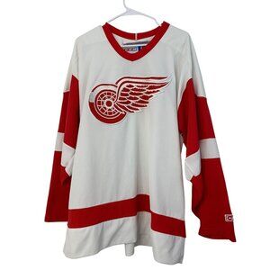 VTG CCM Detroit Red Wings Official Licensed Jersey 2XL Sewn 7637 Hockey GUC